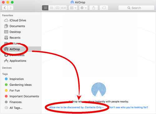 turn on airdrop for everyone on mac
